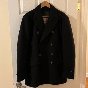 Banana Republic black wool peacoat